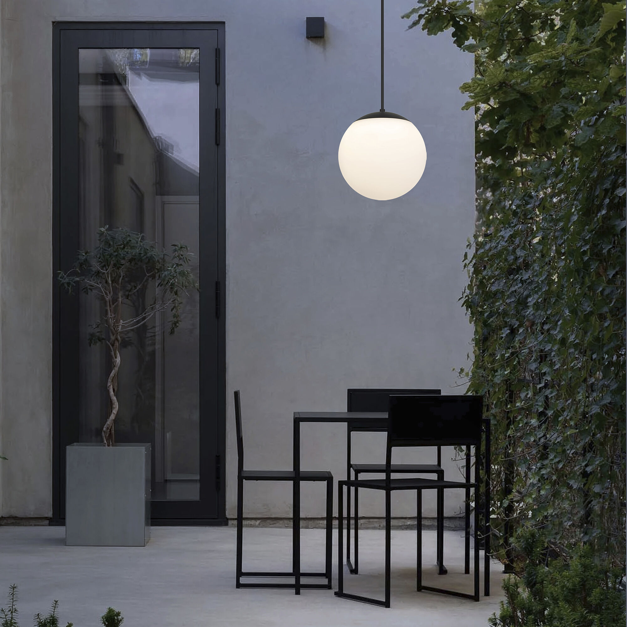 Rondure LED 14 inch Sand Black Outdoor Pendant